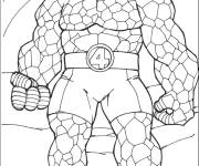 Coloriage Superh&eacute;ros en pierres du monde Marvel