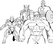 Coloriage Superh&eacute;ros Marvel gratuit