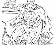 Coloriage Superman l'extraterrestre dans le film de Marvel