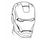 Coloriage T&ecirc;te d'Ironman 