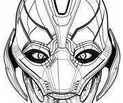 Coloriage T&ecirc;te d'Ultron de Marvel Avengers