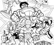 Coloriage The superh&eacute;ros Squad show de Marvel