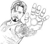 Coloriage et dessins gratuit Tony Stark Vengeurs Marvel à imprimer