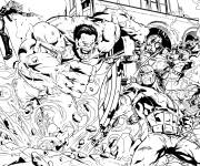 Coloriage Tous les Avengers de Marvel