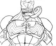 Coloriage Venom au crayon