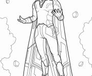 Coloriage Vision de Marvel commence &agrave; comprendre ses pouvoirs