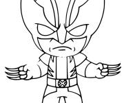 Coloriage Wolverine Marvel chibi