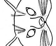 Coloriage Masque Animal Chat