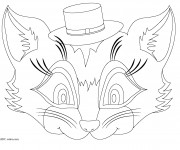 Coloriage Masque animaux