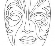 Coloriage Masque artistique