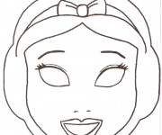 Coloriage Masque Blanche Neige