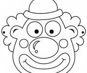 Coloriage et dessins gratuit Masque Clown à imprimer