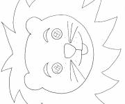 Coloriage Masque de lion facile