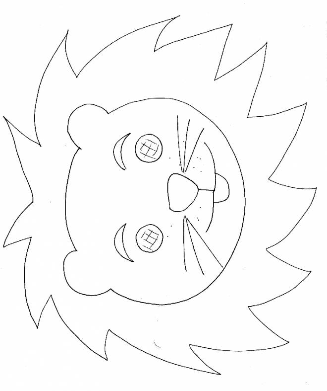 Coloriage et dessins gratuits Masque de lion facile à imprimer