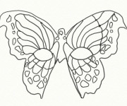 Coloriage Masque de Papillon au crayon