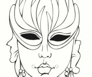 Coloriage Masque de Princesse originale