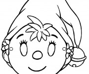 Coloriage Masque Fille mignonne