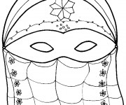 Coloriage Masque Fille orientale