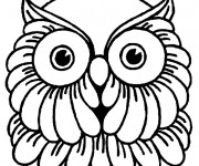 Coloriage Masque Hibou maternelle