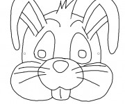 Coloriage Masque Lapin