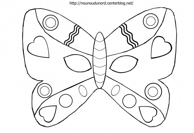 Coloriage et dessins gratuits Masque Papillon à imprimer