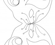 Coloriage Masque Papillon facile