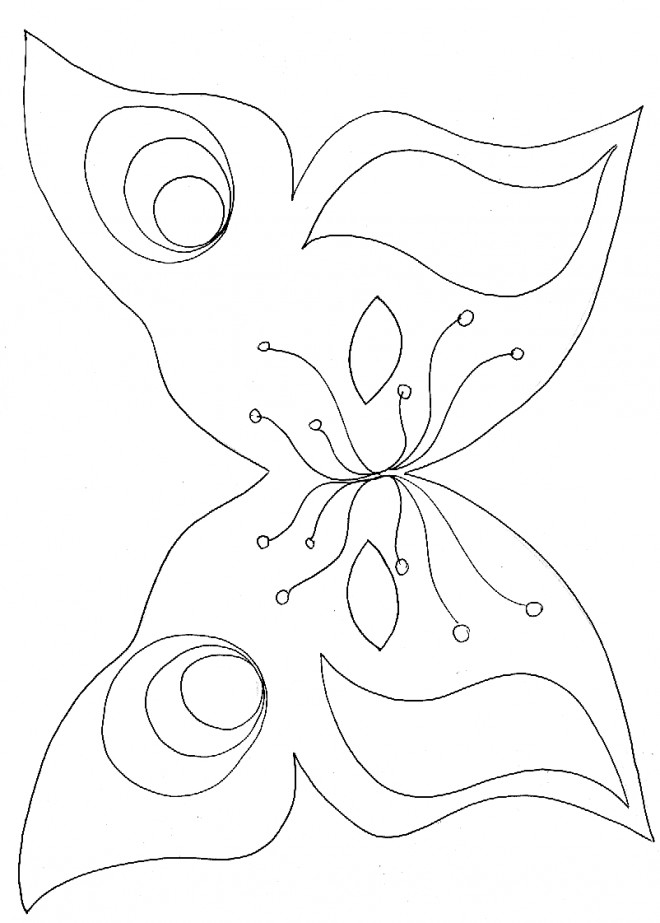 Coloriage et dessins gratuits Masque Papillon facile à imprimer