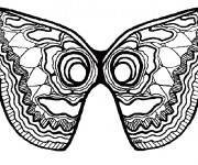 Coloriage Masque Papillon maternelle