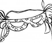 Coloriage Masque Princesse stylis&eacute;