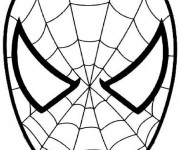 Coloriage et dessins gratuit Masque Spiderman à imprimer
