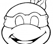 Coloriage Masque Tortue Ninja