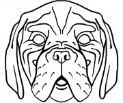 Coloriage et dessins gratuit Tête de Chien effrayant à imprimer