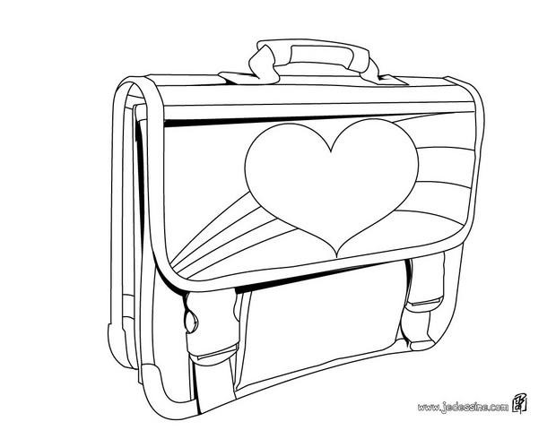 Coloriage Cartable A Imprimer