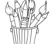 Coloriage Des Pinceaux pour dessiner