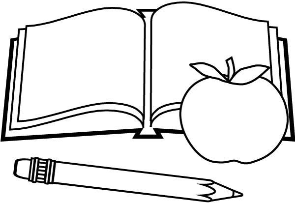 Coloriage et dessins gratuits Matériel Scolaire et Pomme à imprimer