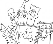 Coloriage Matériel Scolaire Rigolo en Ligne