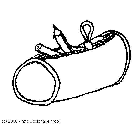 Coloriage Une Trousse Ouverte Dessin Gratuit A Imprimer
