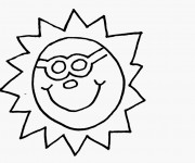 Coloriage et dessins gratuit Le Soleil et L'Été à imprimer