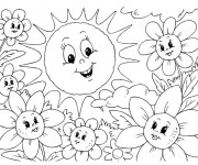 Coloriage et dessins gratuit Maternelle Été petite section à imprimer