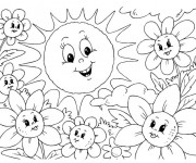 Coloriage Maternelle Été petite section