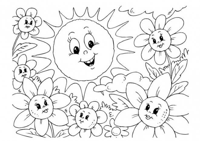 Coloriage Maternelle Été petite section