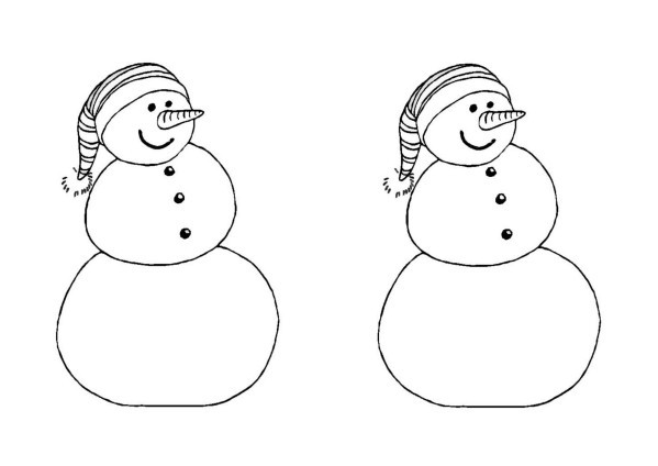 Coloriage Bonhomme De Neige Maternelle