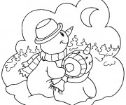 Coloriage et dessins gratuit Hiver pour enfant à imprimer