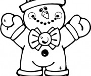 Coloriage Maternelle Bonhomme de Neige Hiver