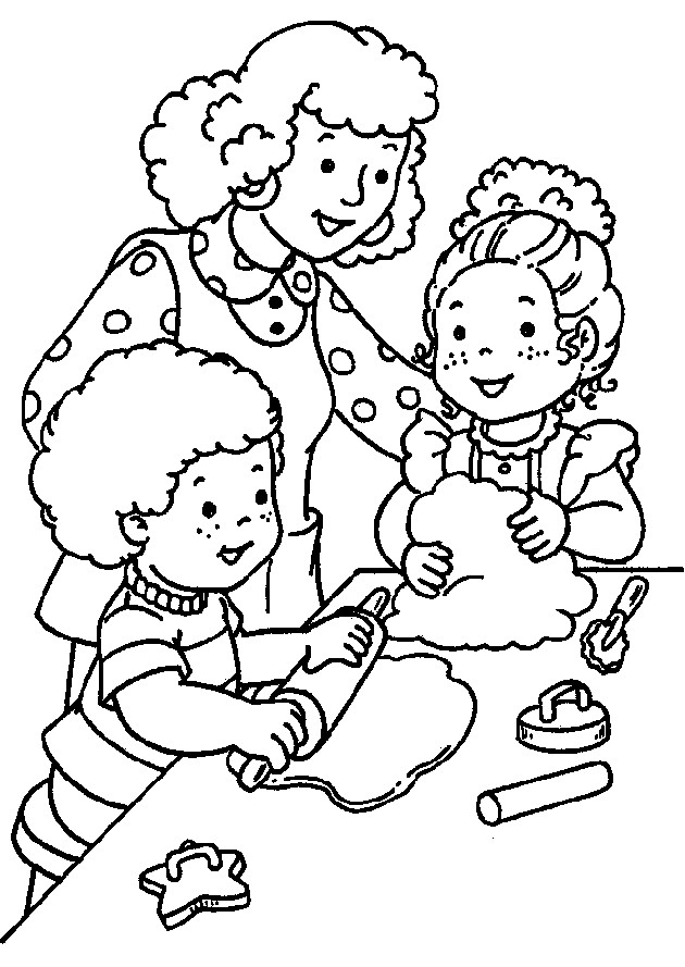 Coloriage et dessins gratuits La Famille Maternelle à imprimer