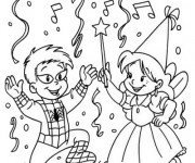 Coloriage et dessins gratuit Le Carnaval Maternelle à imprimer