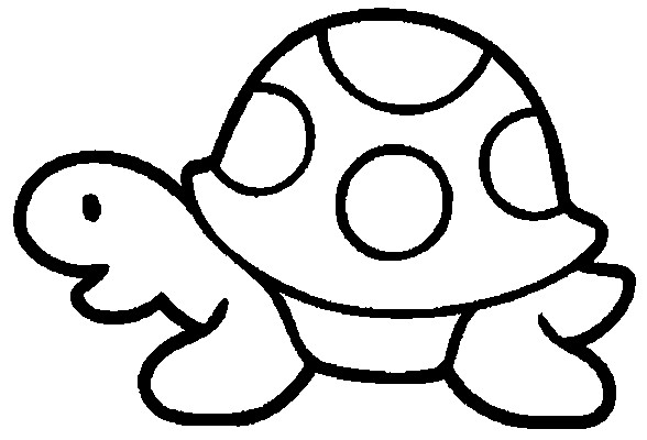 Coloriage Tortue Maternelle vectoriel dessin gratuit à 