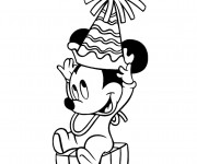 Coloriage Bébé Mickey mignon