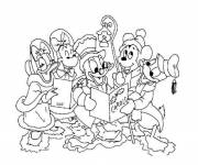 Coloriage et dessins gratuit Disney Noel en chanson à imprimer