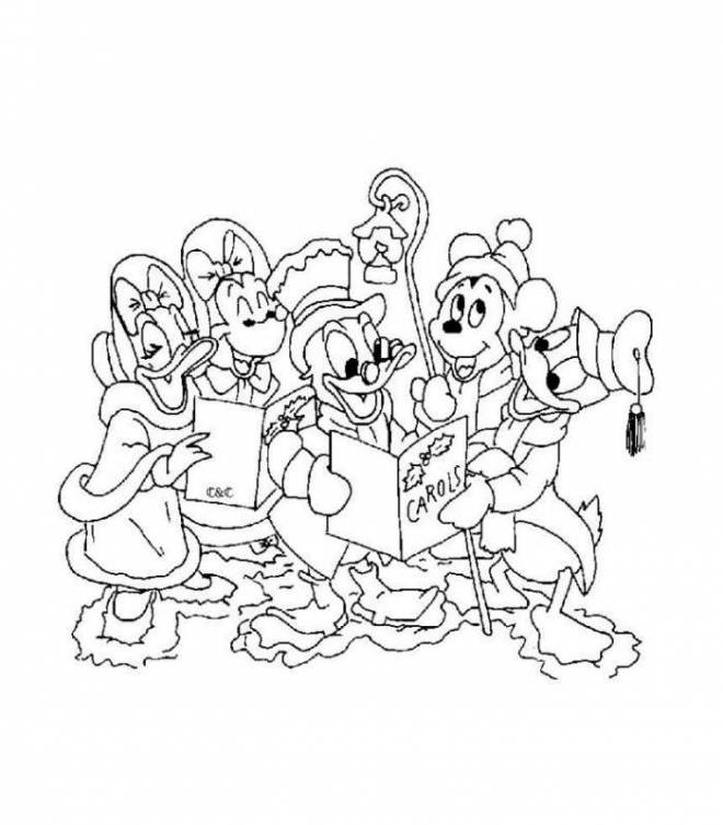 Coloriage et dessins gratuits Disney Noel en chanson à imprimer